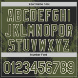 Custom Black Olive-Cream Abstract Brush Stroke Authentic Baseball Jersey