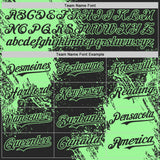 Custom Black-Pea Green Abstract Brush Stroke Authentic Baseball Jersey