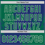 Custom Royal Kelly Green-Cream Abstract Brush Stroke Authentic Baseball Jersey