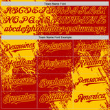 Custom Red-Yellow Abstract Brush Stroke Authentic Baseball Jersey