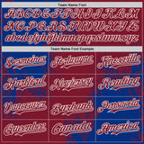 Custom Crimson Royal-Cream Abstract Brush Stroke Authentic Baseball Jersey