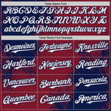 Custom Crimson White-Navy Abstract Brush Stroke Authentic Baseball Jersey