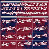 Custom Crimson White-Navy Abstract Brush Stroke Authentic Baseball Jersey