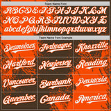 Custom Brown White-Orange Abstract Brush Stroke Authentic Baseball Jersey