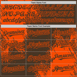 Custom Brown-Orange Abstract Brush Stroke Authentic Baseball Jersey