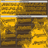 Custom Brown-Gold Abstract Brush Stroke Authentic Baseball Jersey