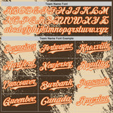Custom Brown City Cream-Orange Abstract Brush Stroke Authentic Baseball Jersey