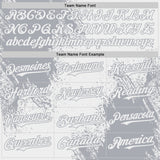 Custom White-Gray Abstract Brush Stroke Authentic Baseball Jersey