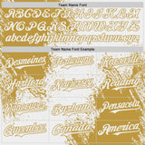 Custom White-Old Gold Abstract Brush Stroke Authentic Baseball Jersey