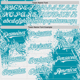 Custom White-Teal Abstract Brush Stroke Authentic Baseball Jersey