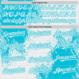 Custom White-Lakes Blue Abstract Brush Stroke Authentic Baseball Jersey
