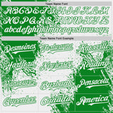Custom White-Grass Green Abstract Brush Stroke Authentic Baseball Jersey