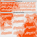 Custom White-Orange Abstract Brush Stroke Authentic Baseball Jersey