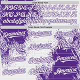 Custom White-Purple Abstract Brush Stroke Authentic Baseball Jersey