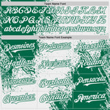 Custom White-Kelly Green Abstract Brush Stroke Authentic Baseball Jersey