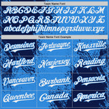 Custom Electric Blue White-Navy Abstract Brush Stroke Authentic Baseball Jersey