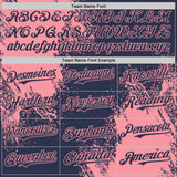 Custom Navy-Medium Pink Abstract Brush Stroke Authentic Baseball Jersey