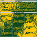 Custom Green-Yellow Abstract Brush Stroke Authentic Baseball Jersey