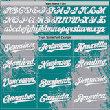 Custom Teal White-Gray Abstract Brush Stroke Authentic Baseball Jersey