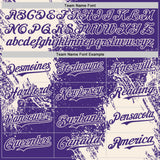 Custom Purple-Cream Abstract Brush Stroke Authentic Baseball Jersey