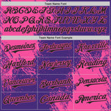 Custom Purple Black-Pink Abstract Brush Stroke Authentic Baseball Jersey