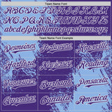 Custom Purple Light Blue-White Abstract Brush Stroke Authentic Baseball Jersey