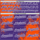 Custom Purple Orange-White Abstract Brush Stroke Authentic Baseball Jersey