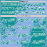 Custom Light Blue Teal-Cream Abstract Brush Stroke Authentic Baseball Jersey
