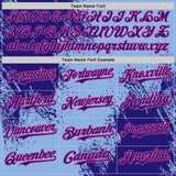 Custom Light Blue Dark Purple-Pink Abstract Brush Stroke Authentic Baseball Jersey