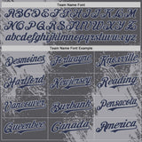 Custom Steel Gray Navy-Gray Abstract Brush Stroke Authentic Baseball Jersey