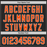 Custom Black Orange-White Skull Authentic Baseball Jersey