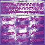 Custom Purple-Pink Flames Skull Smoke Authentic Baseball Jersey