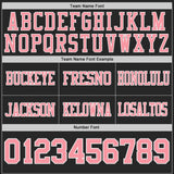 Custom Black Medium Pink-White Authentic Distressed Scratch Brush Stroke Football Jersey