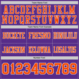 Custom Purple Orange-White Authentic Distressed Scratch Brush Stroke Football Jersey