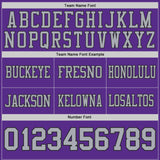 Custom Purple Gray-Black Authentic Distressed Scratch Brush Stroke Football Jersey