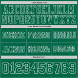 Custom Kelly Green Orange-White Authentic Distressed Scratch Brush Stroke Football Jersey