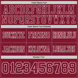 Custom Crimson Yellow-White Authentic Distressed Scratch Brush Stroke Football Jersey