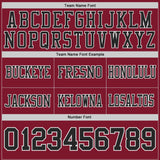 Custom Crimson Black-White Authentic Distressed Scratch Brush Stroke Football Jersey