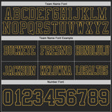 Custom Black Old Gold-Royal Authentic Abstract Shattered Paint Splatter Football Jersey
