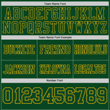 Custom Green-Gold Authentic Abstract Shattered Paint Splatter Football Jersey
