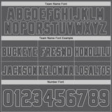 Custom Steel Gray Black-White Authentic Abstract Geometric Lines Gradient Football Jersey