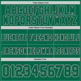 Custom Kelly Green Black-White Authentic Abstract Geometric Lines Gradient Football Jersey