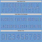 Custom Light Blue Royal-White Authentic Abstract Geometric Lines Gradient Football Jersey