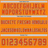 Custom Bay Orange Orange Black-White Authentic Abstract Geometric Lines Gradient Football Jersey