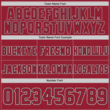 Custom Cardinal Black-White Authentic Abstract Geometric Lines Gradient Football Jersey