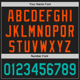 Custom Black Aqua-Orange Raglan Line Gradient Stripe Authentic Baseball Jersey