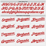 Custom White Gold-Red Raglan Line Gradient Stripe Authentic Baseball Jersey