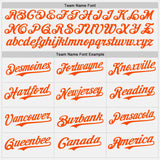 Custom White Gold-Orange Raglan Line Gradient Stripe Authentic Baseball Jersey