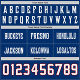 Custom US Navy Blue White-Red Authentic Fluid Scratch Waves Football Jersey