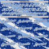 Custom Royal White-Light Blue Brush Stroke Splatter Starburst Performance T-Shirt